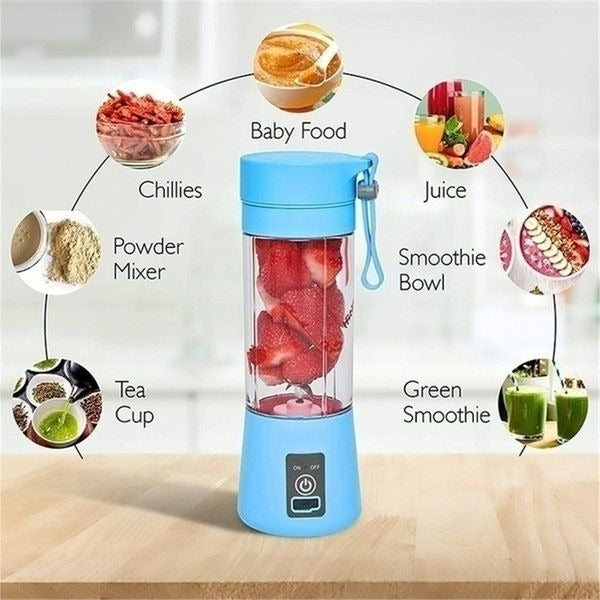 ortable Blender - Rechargeable Personal Smoothie Maker Electric USB Juicer Cup Compact Lightweight Travel Bottles For Shakes And Smoothies | 380ml